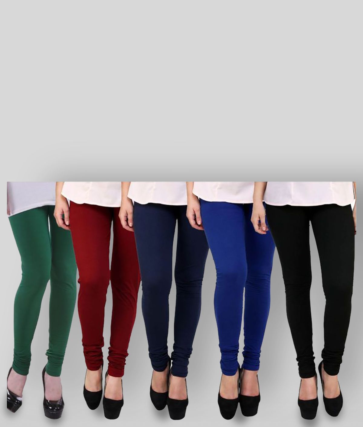     			FnMe - Multicolor Cotton Women's Leggings ( Pack of 5 )