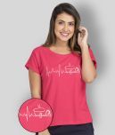 Clovia - Pink Cotton Women's Nightwear Night T-Shirt ( Pack of 1 )