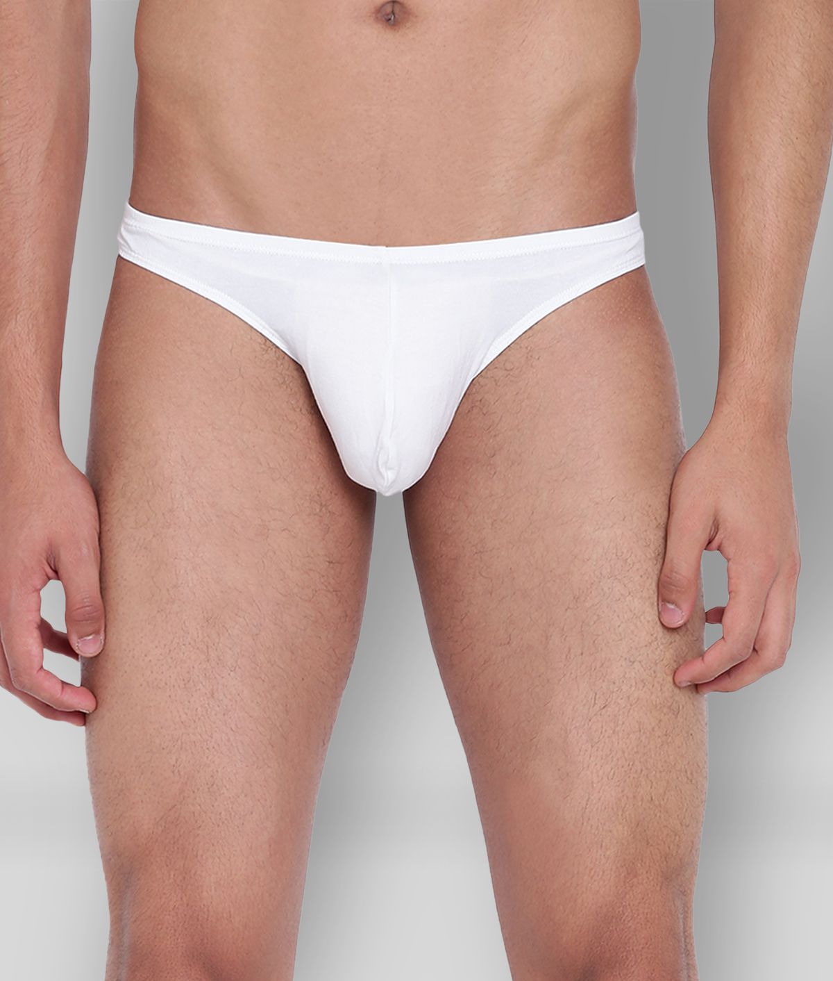     			La Intimo - White Modal Men's Thongs ( Pack of 1 )