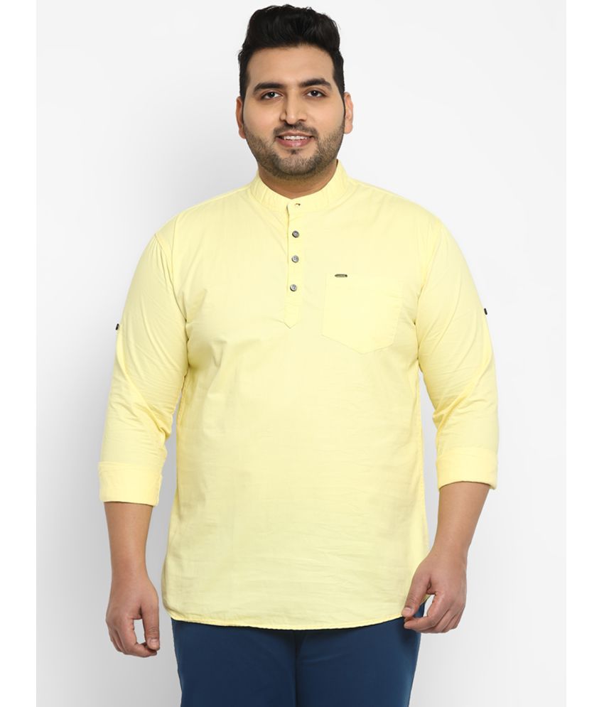     			Urbano Plus - Yellow Cotton Regular Fit Men's Casual Shirt ( Pack of 1 )