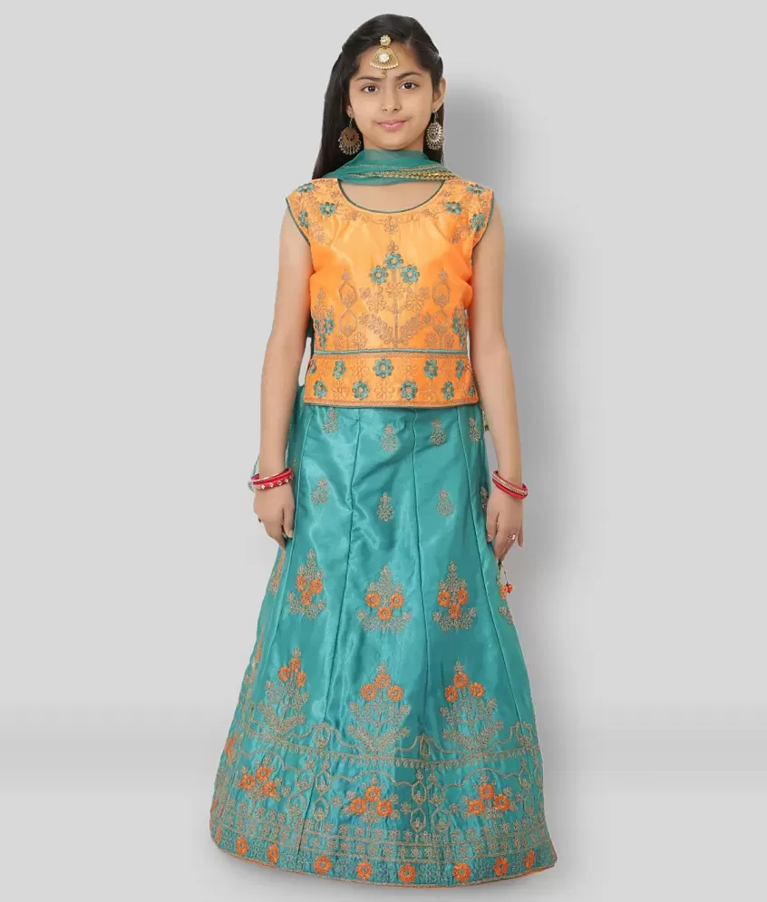 Rainbow Creation Turquoise Bangalore Silk Circular Semi Stitched Lehenga  Price in India - Buy Rainbo… | Designer lehenga choli, Lehenga choli  online, Lehenga online