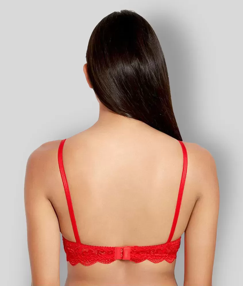 Sherry - Red Lace Non - Padded Women's Bralette ( Pack of 1 )