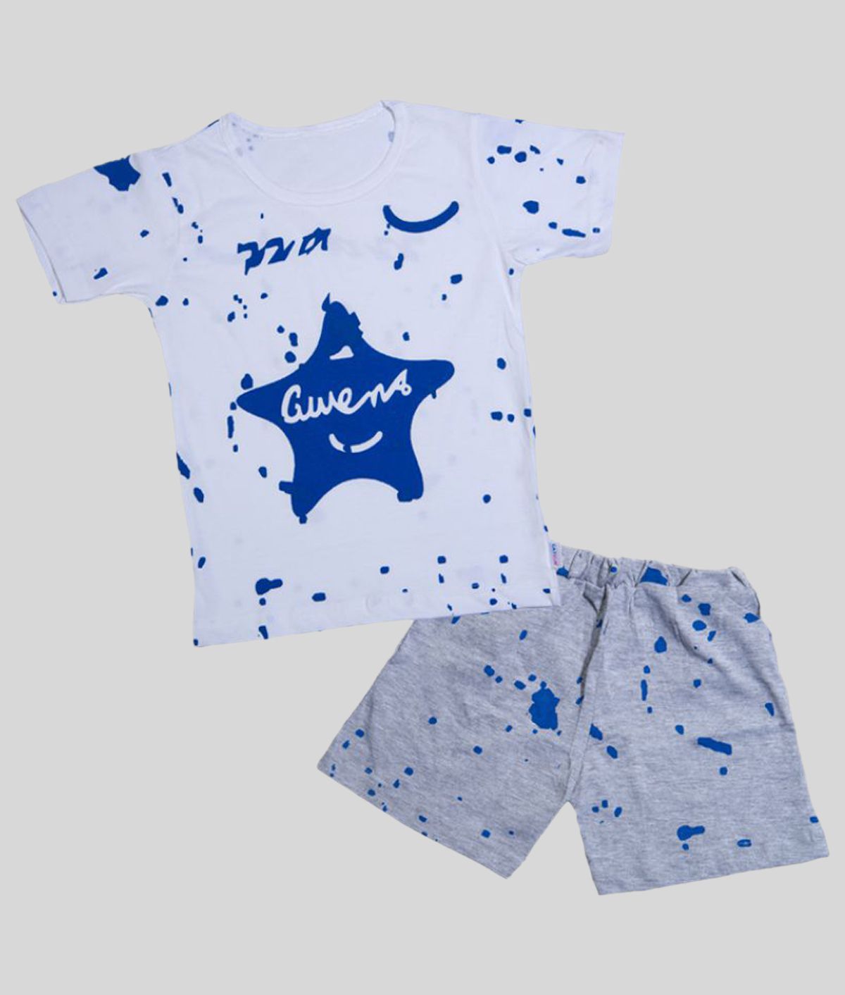     			CATCUB - White Cotton T-Shirt & Shorts For Baby Boy,Baby Girl ( Pack of 1 )