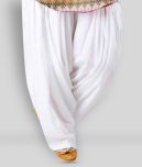 Shri Hub Cotton Women White Salwar