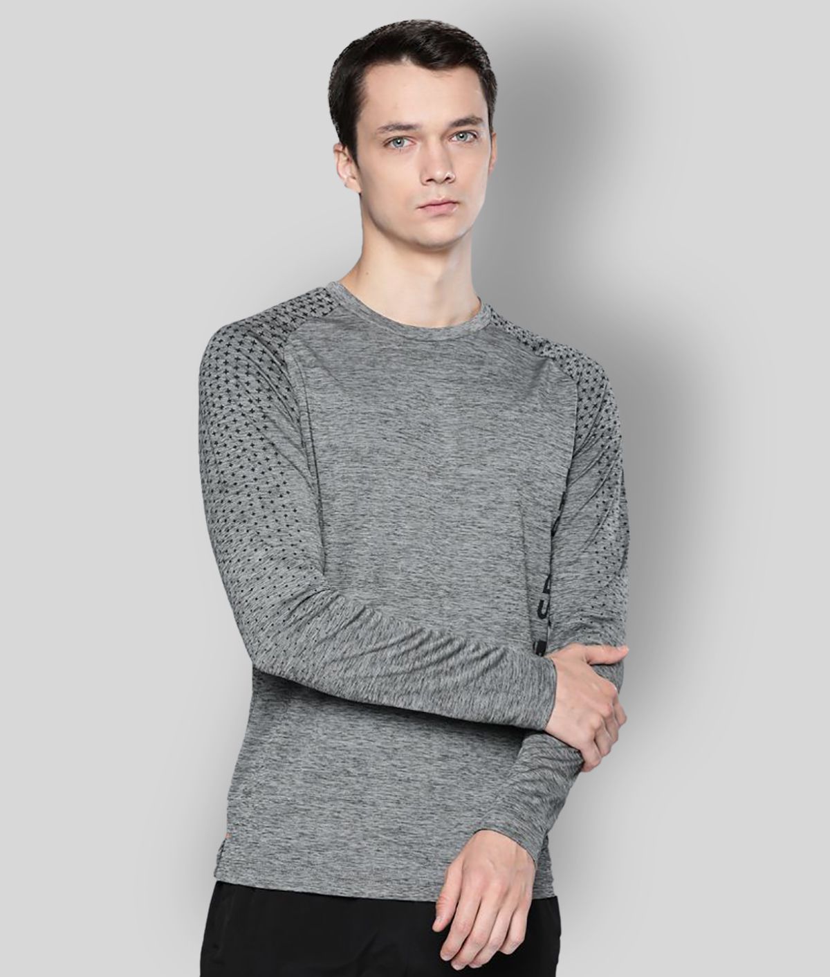     			Alcis - Grey Melange Polyester Regular Fit Men's Compression T-Shirt ( Pack of 1 )