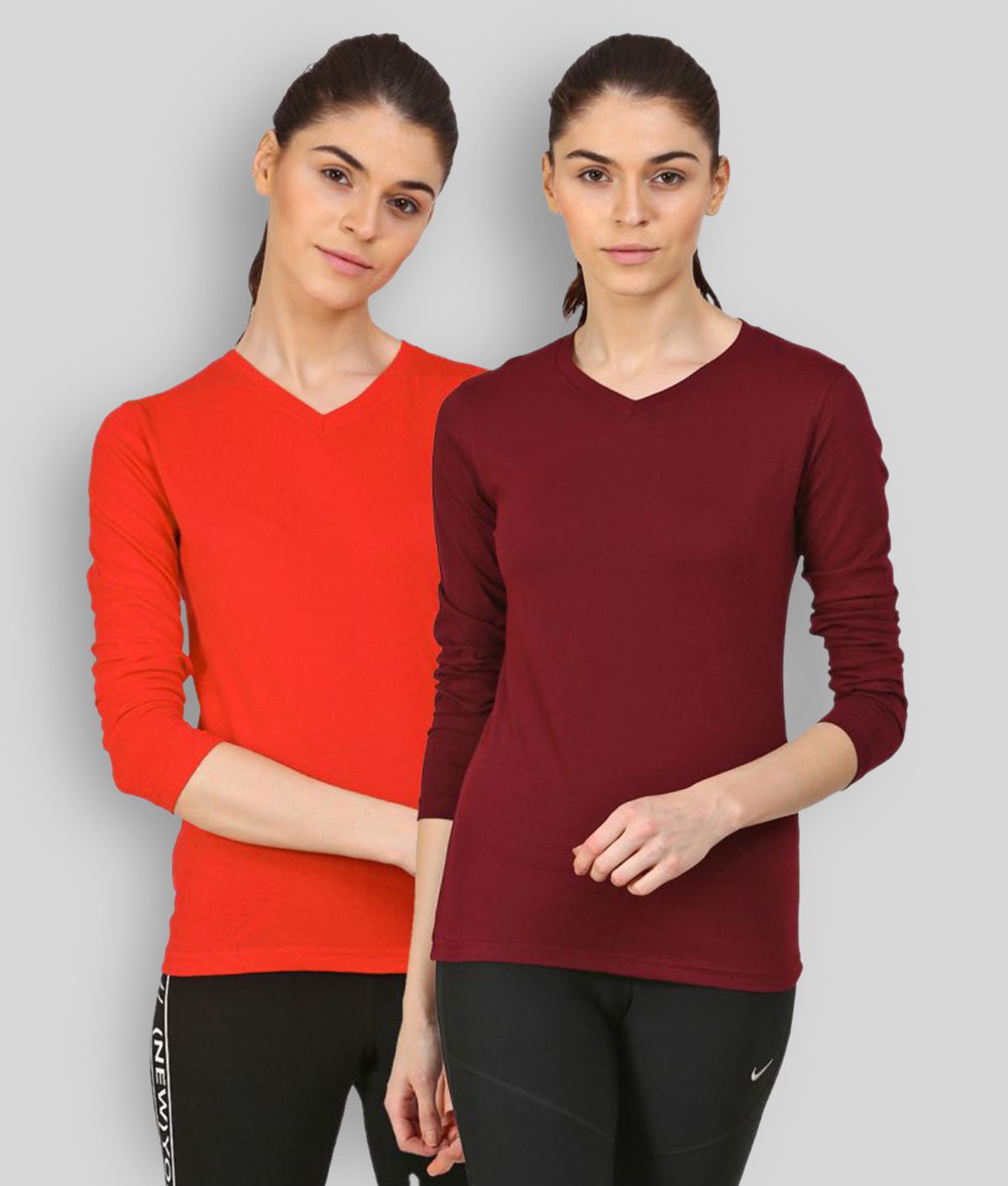     			Ap'pulse - Multicolor Cotton Regular Fit Women's T-Shirt ( Pack of 2 )