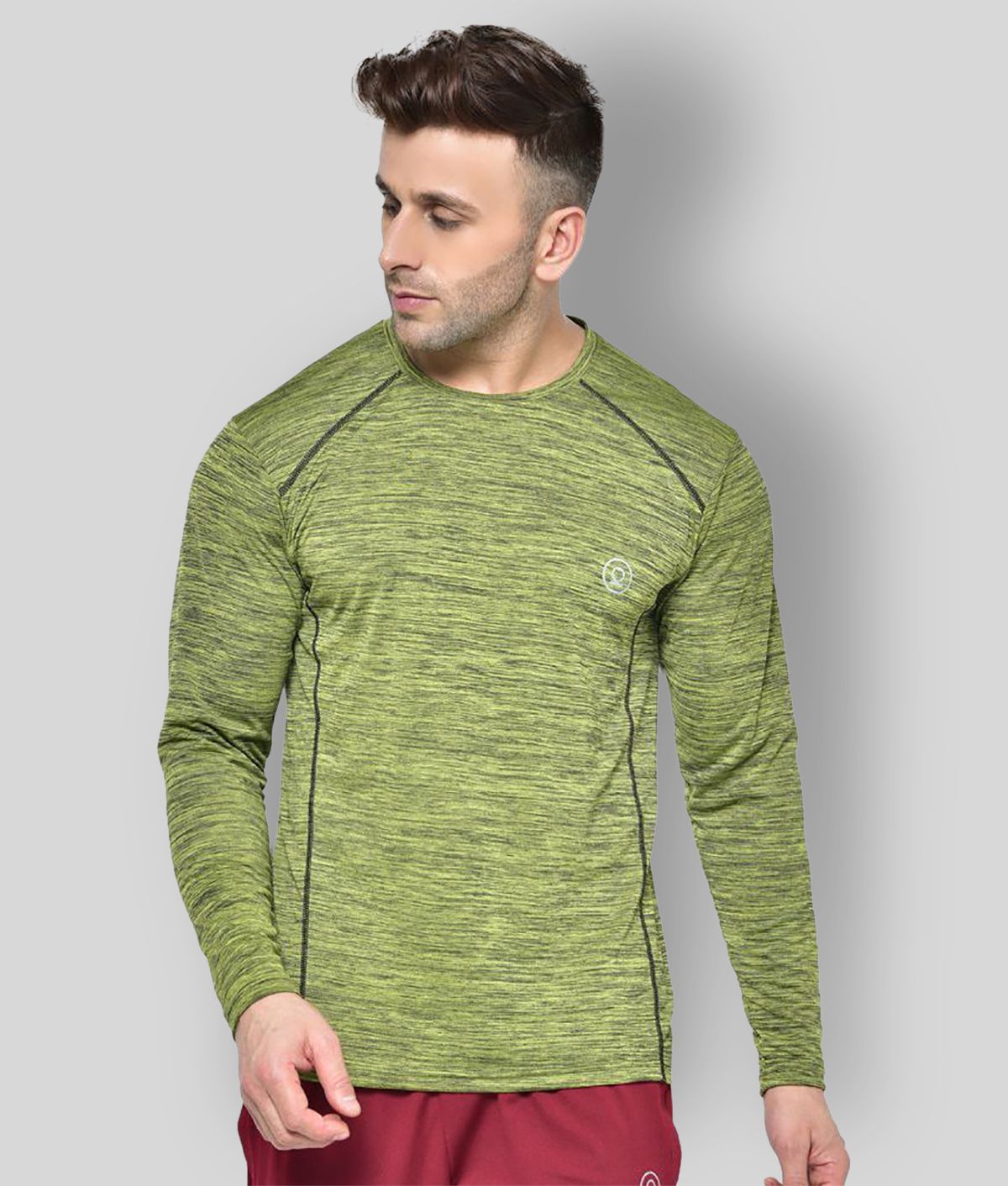     			Chkokko - Polyester Regular Fit Olive Green Men's Sports T-Shirt ( Pack of 1 )