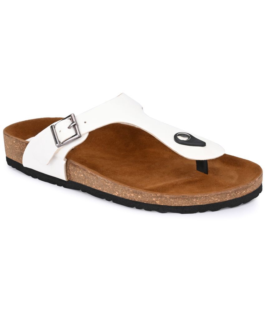     			SHENCES - White Men's Sandals