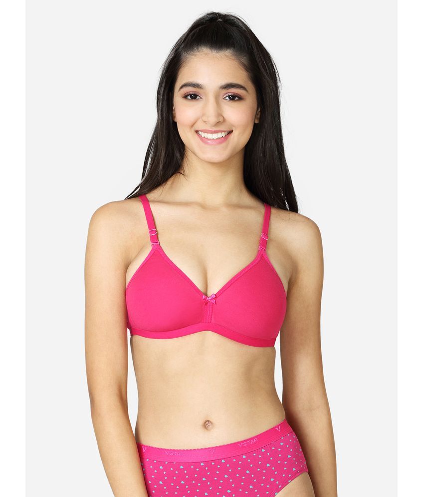     			VStar Cotton Blend Lightly Padded Women's T-Shirt Bra ( Magenta )