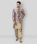 Hangup - Brown Polyester Regular Fit Men's Kurta Pyjama Set ( Pack of 1 )