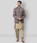 Hangup - Brown Polyester Regular Fit Men's Kurta Pyjama Set ( Pack of 1 )