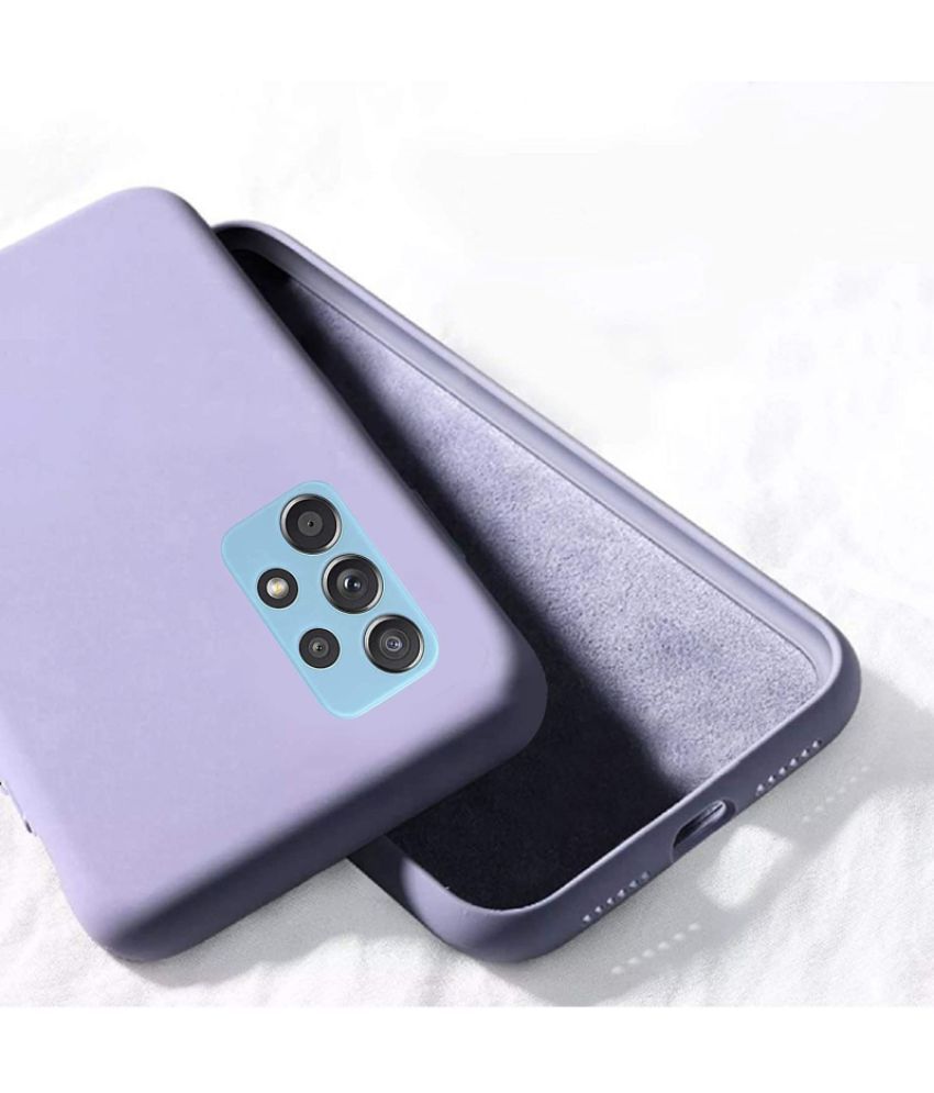     			Artistique - Purple Silicon Silicon Soft cases Compatible For Samsung Galaxy A52 5G ( Pack of 1 )