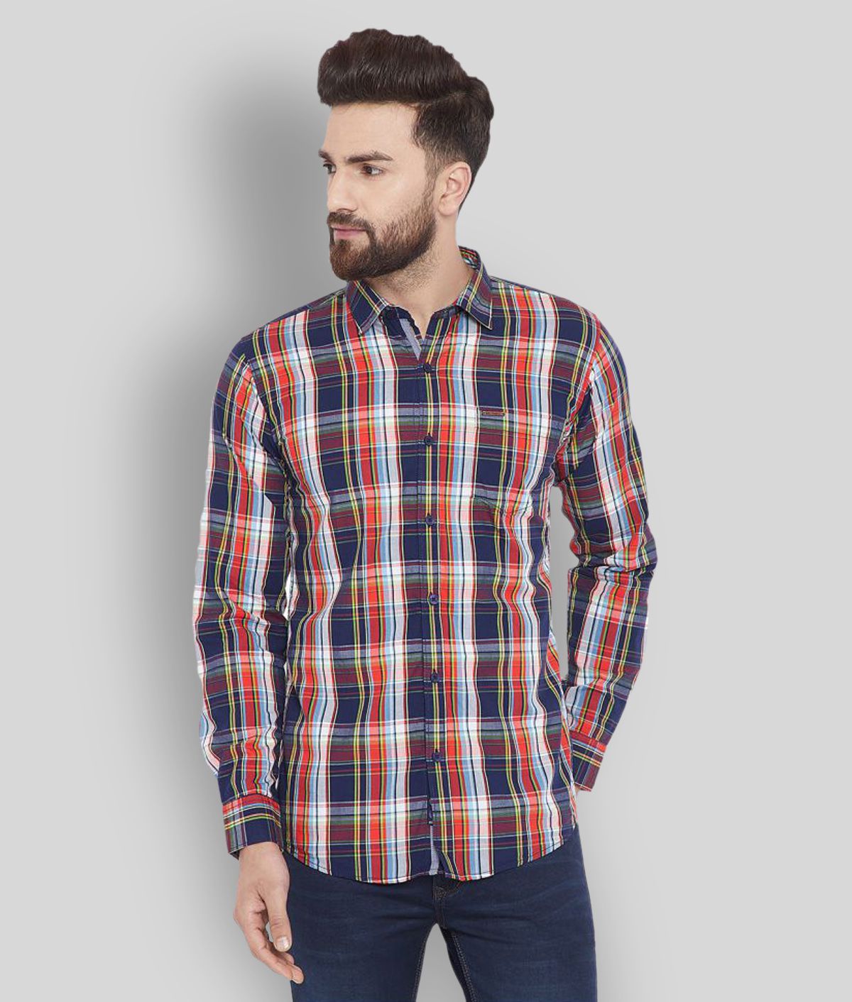     			Duke - Multicolor Cotton Blend Regular Fit Men's Casual Shirt (Pack of 1)