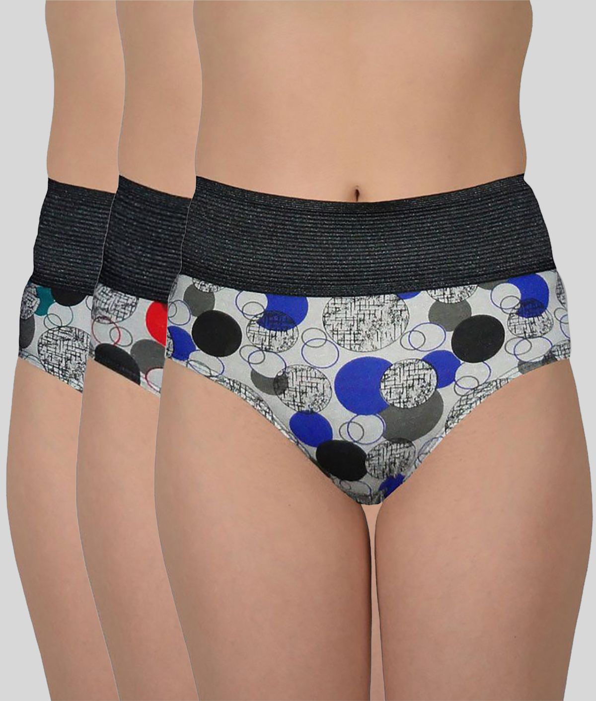     			Selfcare Pack of 3 Cotton Printed Women's Briefs ( Multi Color )