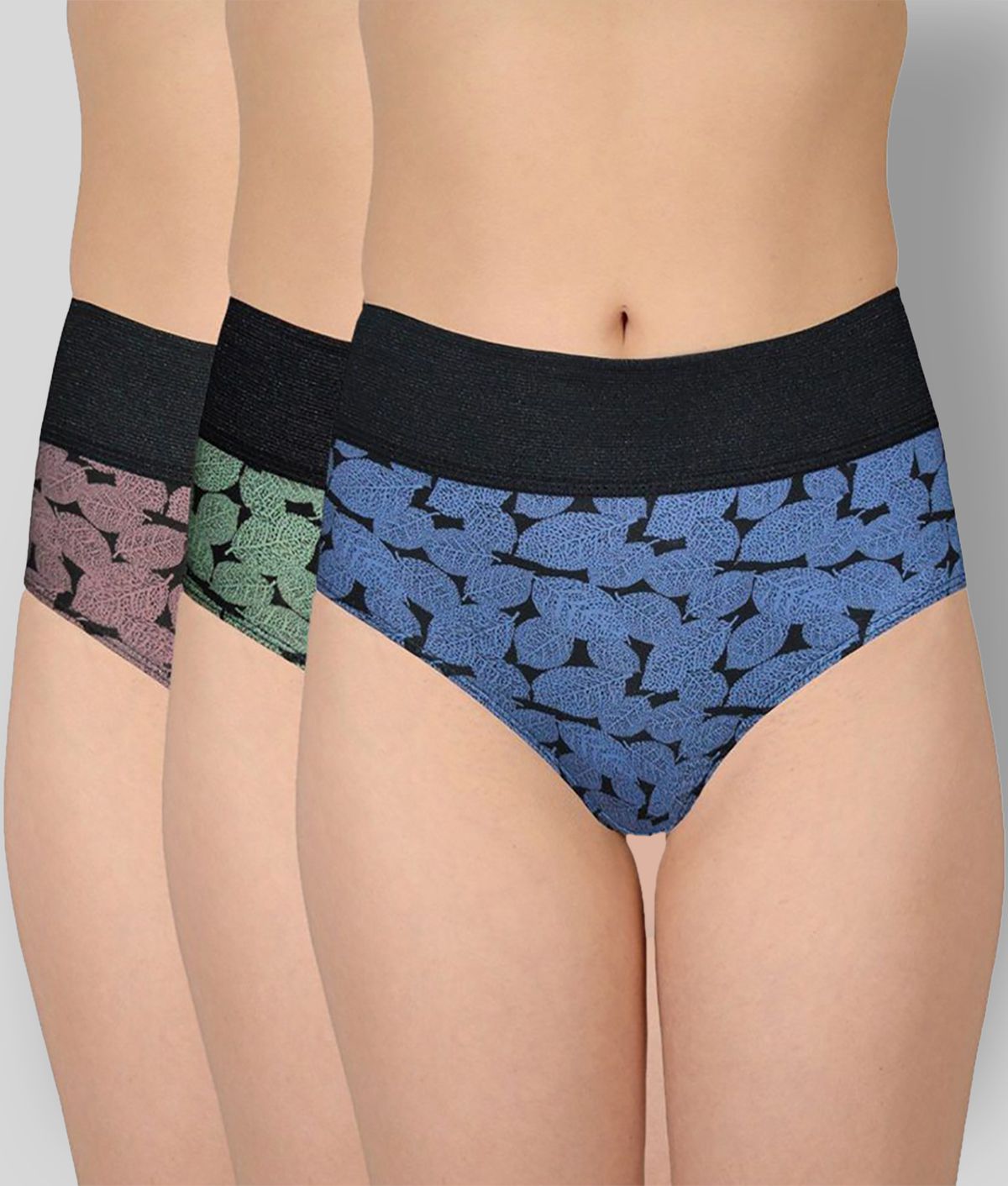     			Selfcare - Multicolor Cotton Printed Women's Briefs ( Pack of 3 )