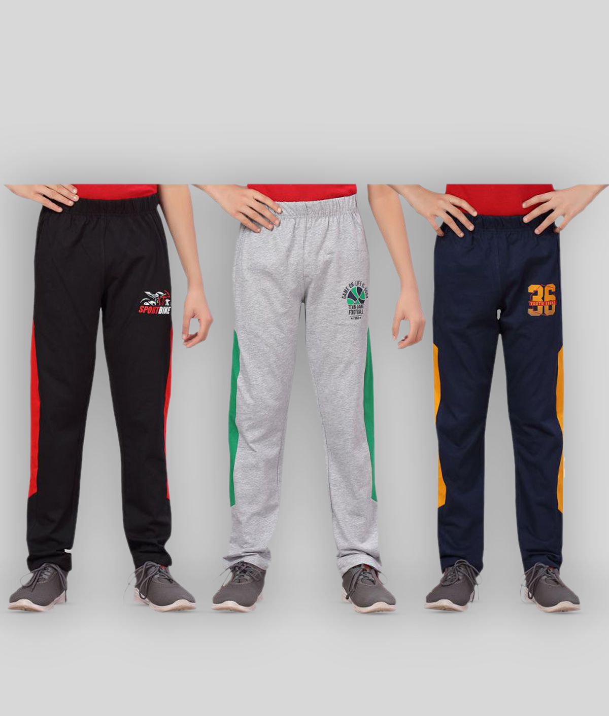 Boys TrackPant with one side pocket (PACK OF 3)