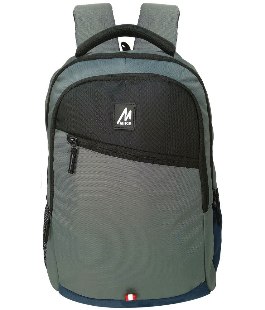 mikebags 20 Ltrs Grey Polyester College Bag