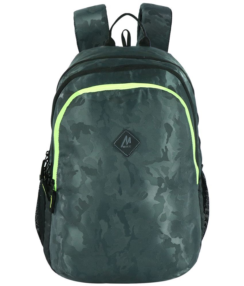 mikebags 31 Ltrs Green Polyester College Bag