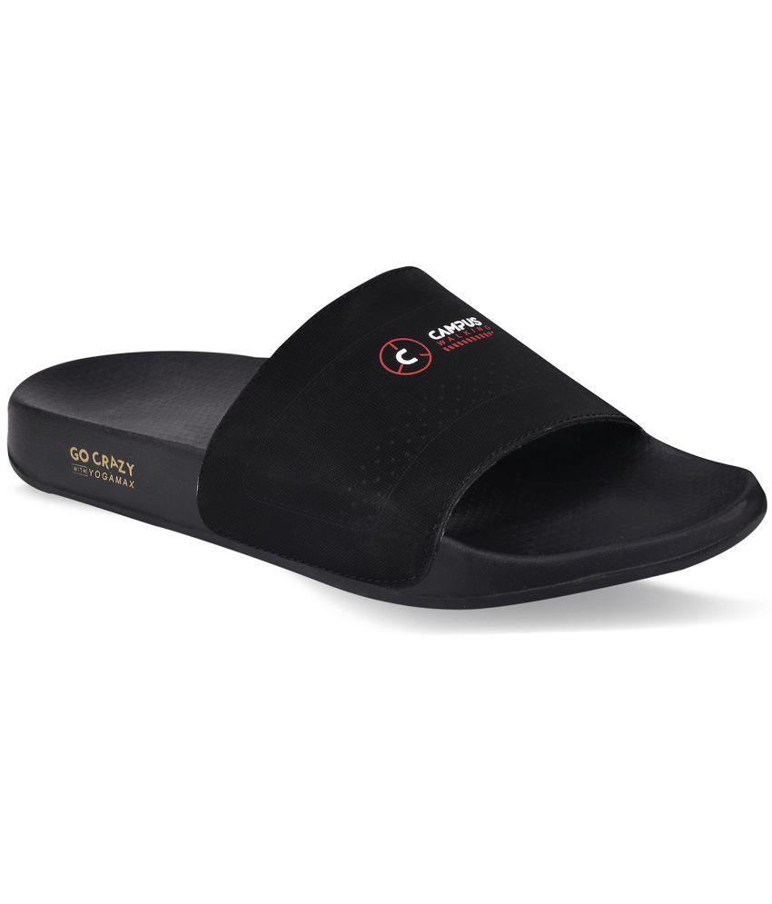     			Campus Black Men's Slide Flip Flop  (Pair of 1)