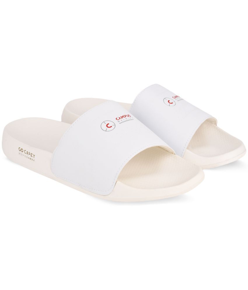     			Campus White Men's Slide Flip Flop  (Pair of 1)