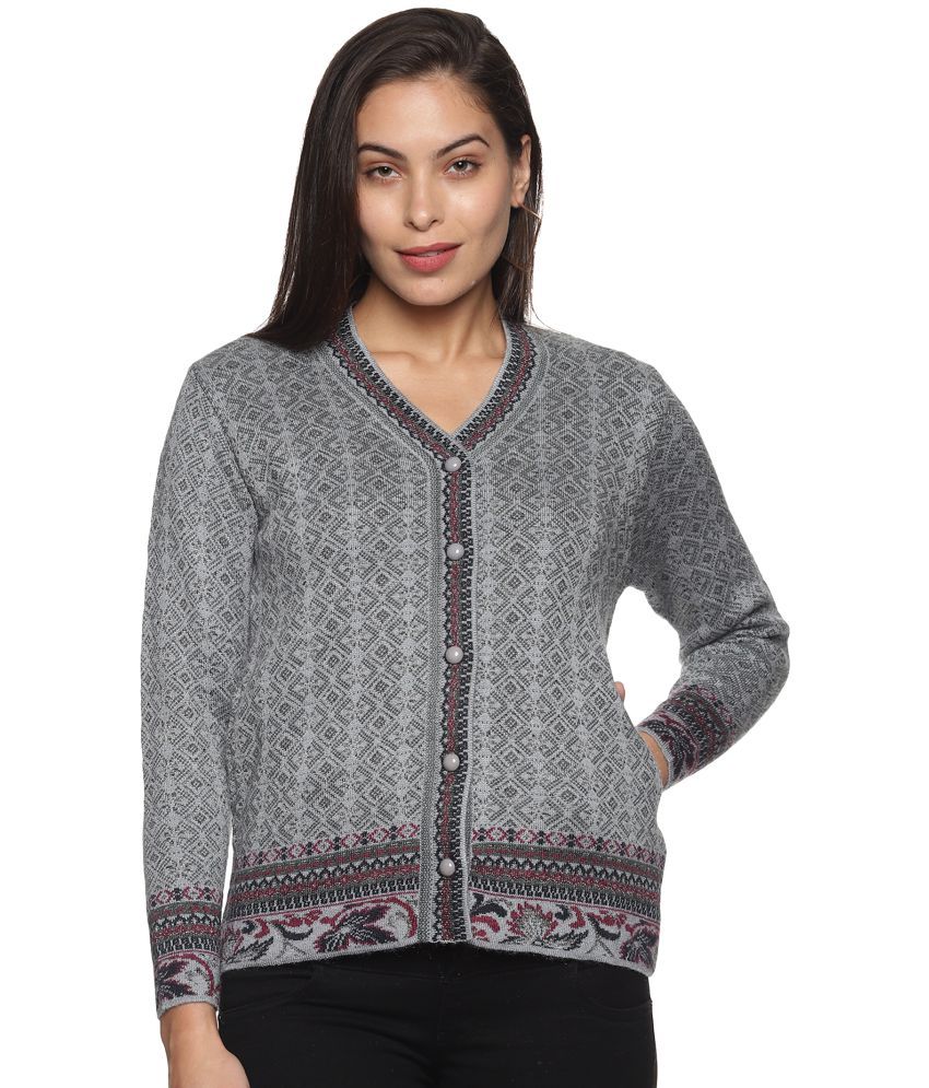     			Clapton Acrylic Grey Cardigans Dress - Single