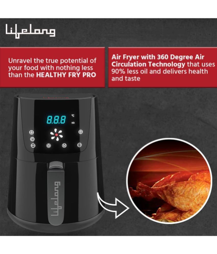 Lifelong LLHFD421 HealthyFry 4.2 Litr ABS Plastic Cook & Carry Air