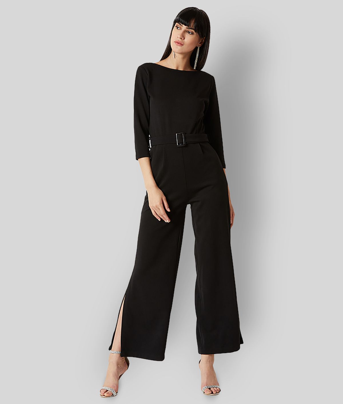     			Miss Chase Black Polyester Jumpsuit