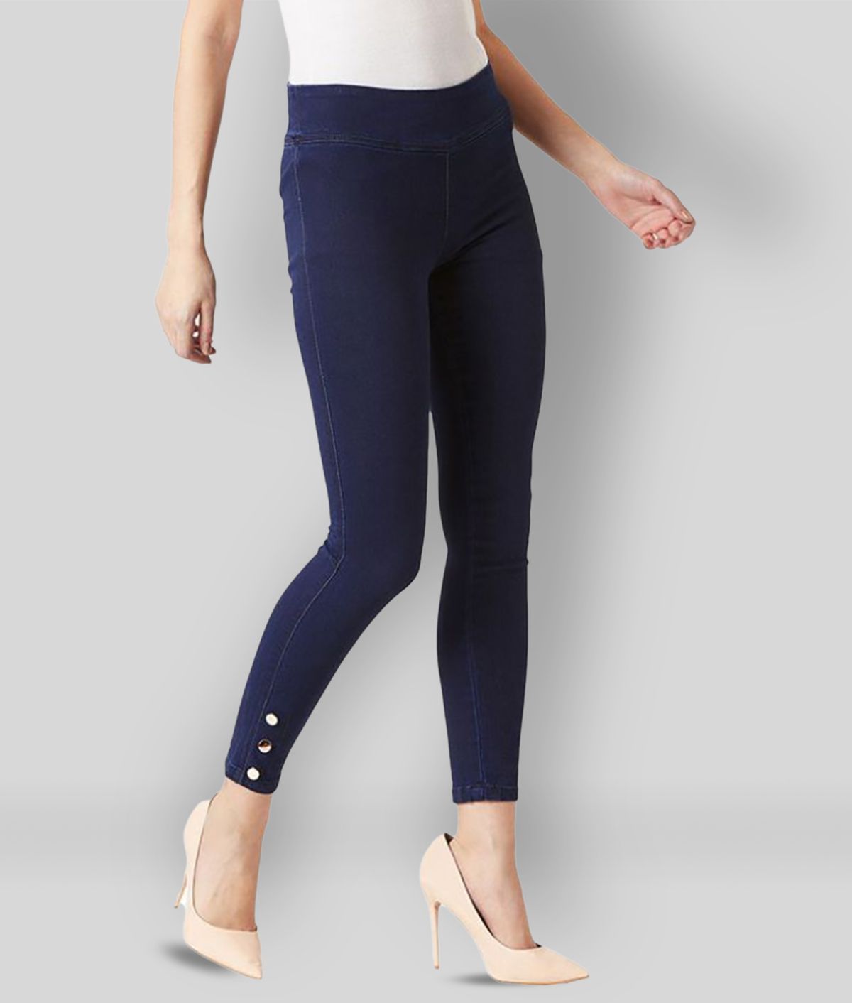     			Miss Chase - Navy Blue Cotton Women's Jeggings ( Pack of 1 )