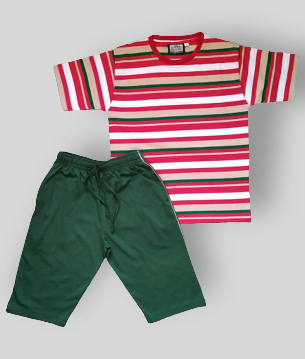     			Neo Garments - Red Cotton Boy's T-Shirt & Shorts ( Pack of 1 )