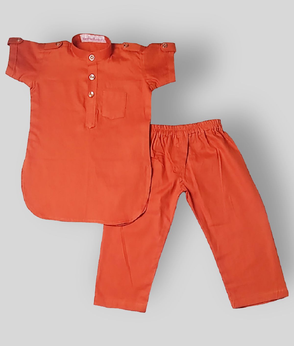     			harshvardhanmart - Orange Cotton Boy's Shirt & Pants ( Pack of 1 )