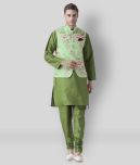 Hangup - Multicolor Silk Regular Fit Men's Kurta Pyjama Set ( Pack of 1 )