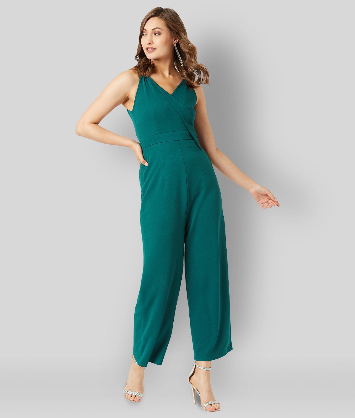     			Miss Chase Green Polyester Jumpsuit - Single
