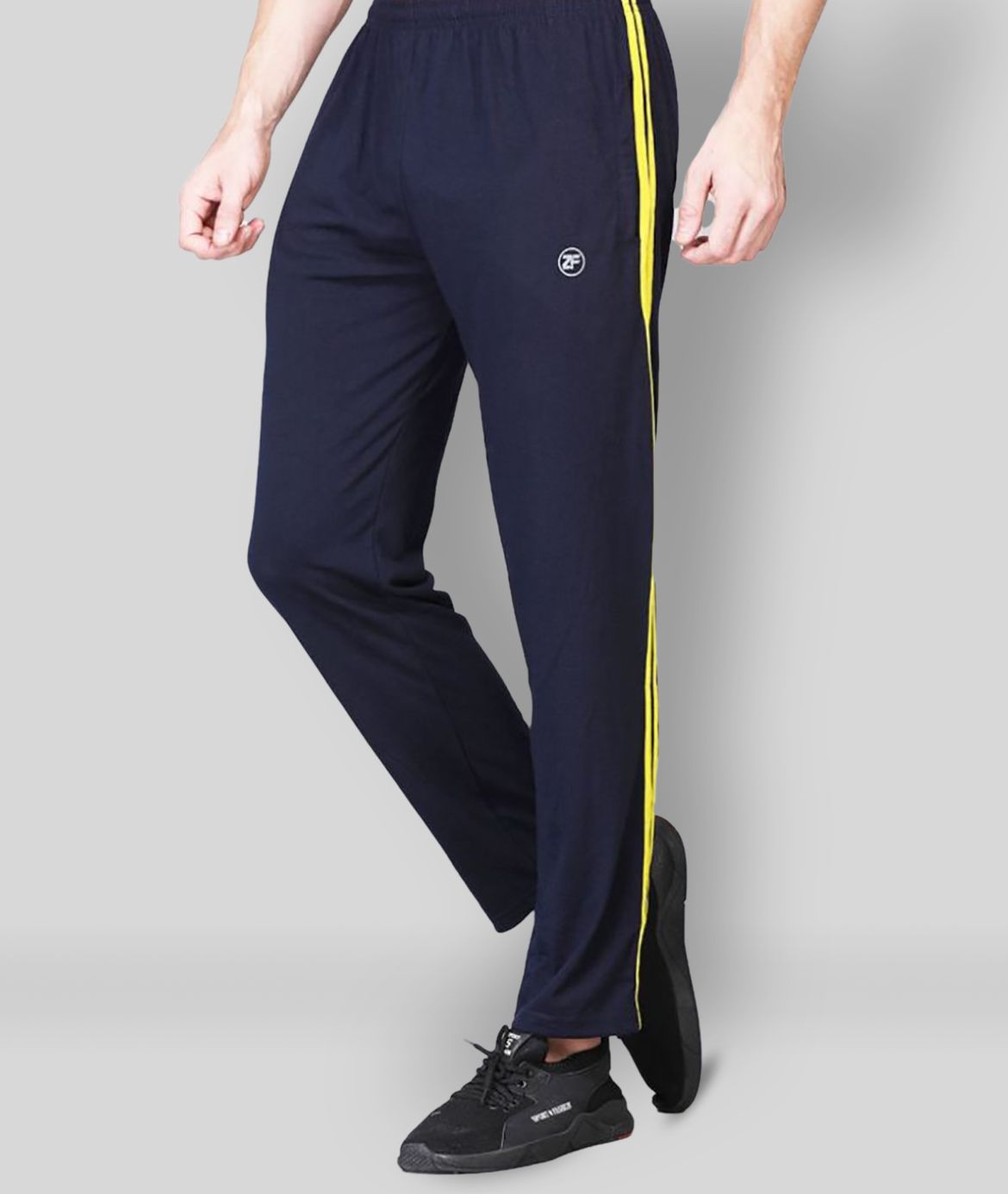     			Zimfit - Navy Blue Cotton Blend Men's Sports Trackpants ( Pack of 1 )