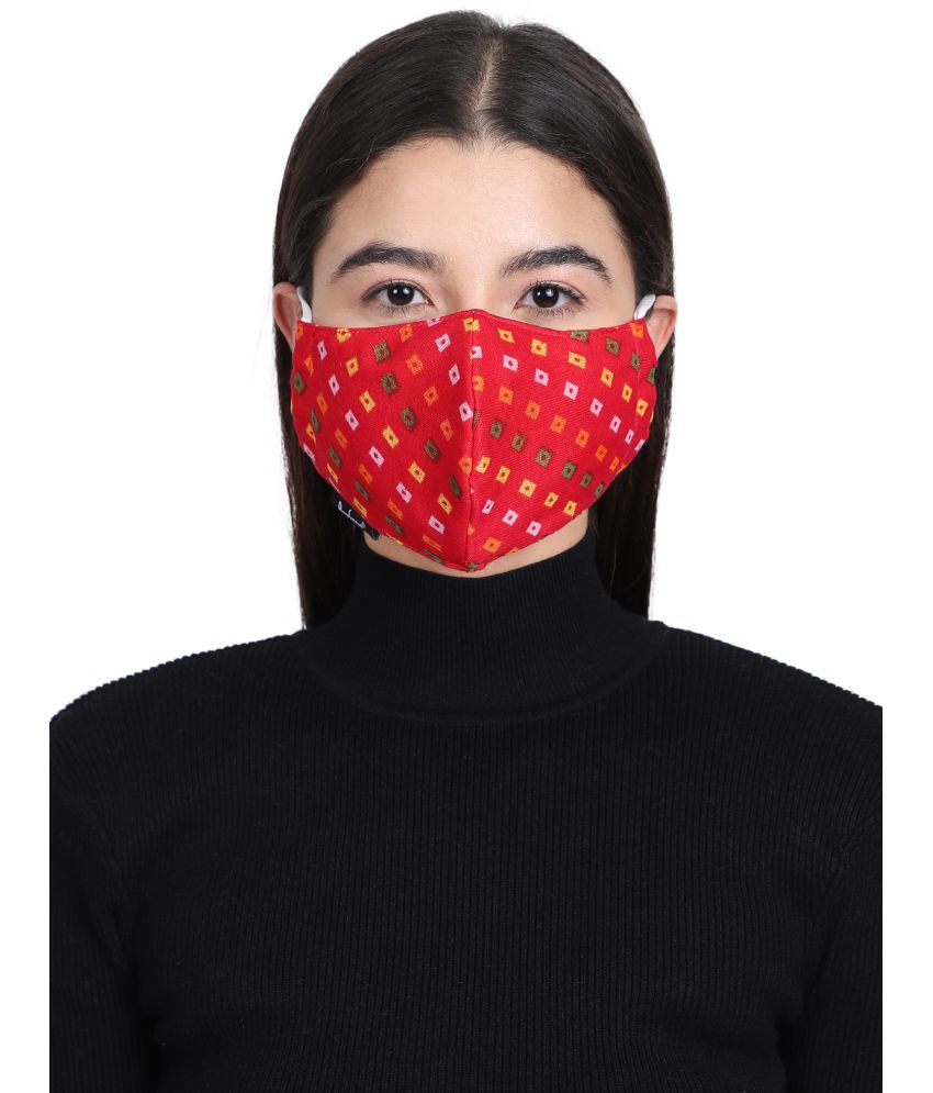    			Anekaant - Red 3 Ply Mask ( Pack of 1 )
