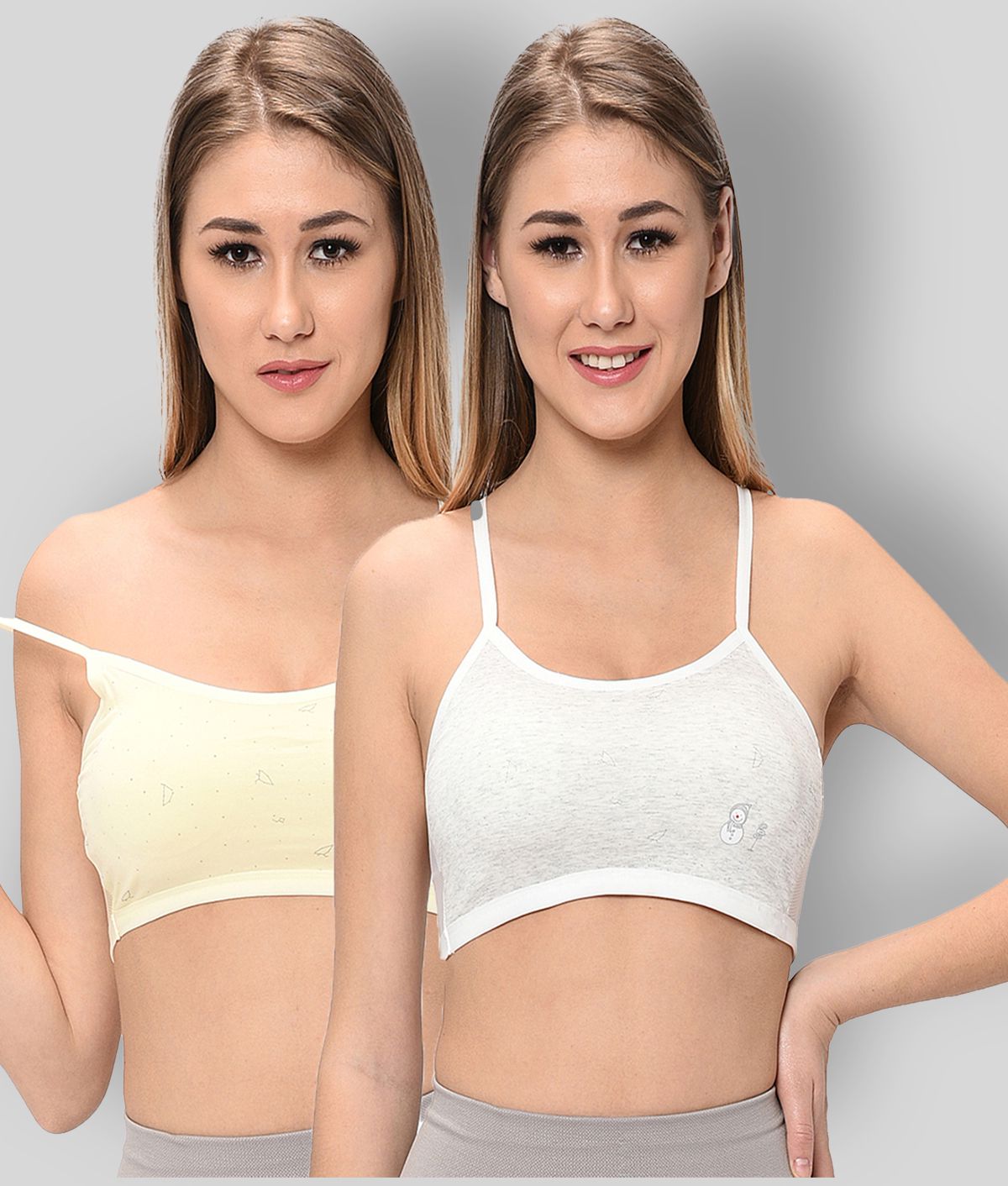     			Elina - Multicolor Cotton Lightly Padded Women's T-Shirt Bra ( Pack of 2 )