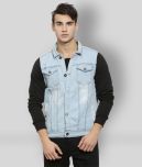 Campus Sutra - Blue Cotton Regular Fit Men's Denim Jacket ( Pack of 1 )