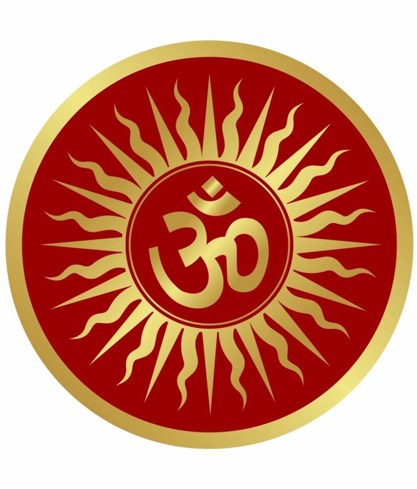     			Asmi Collection Beautiful Om in a Circle Wall Sticker ( 60 x 60 cms )