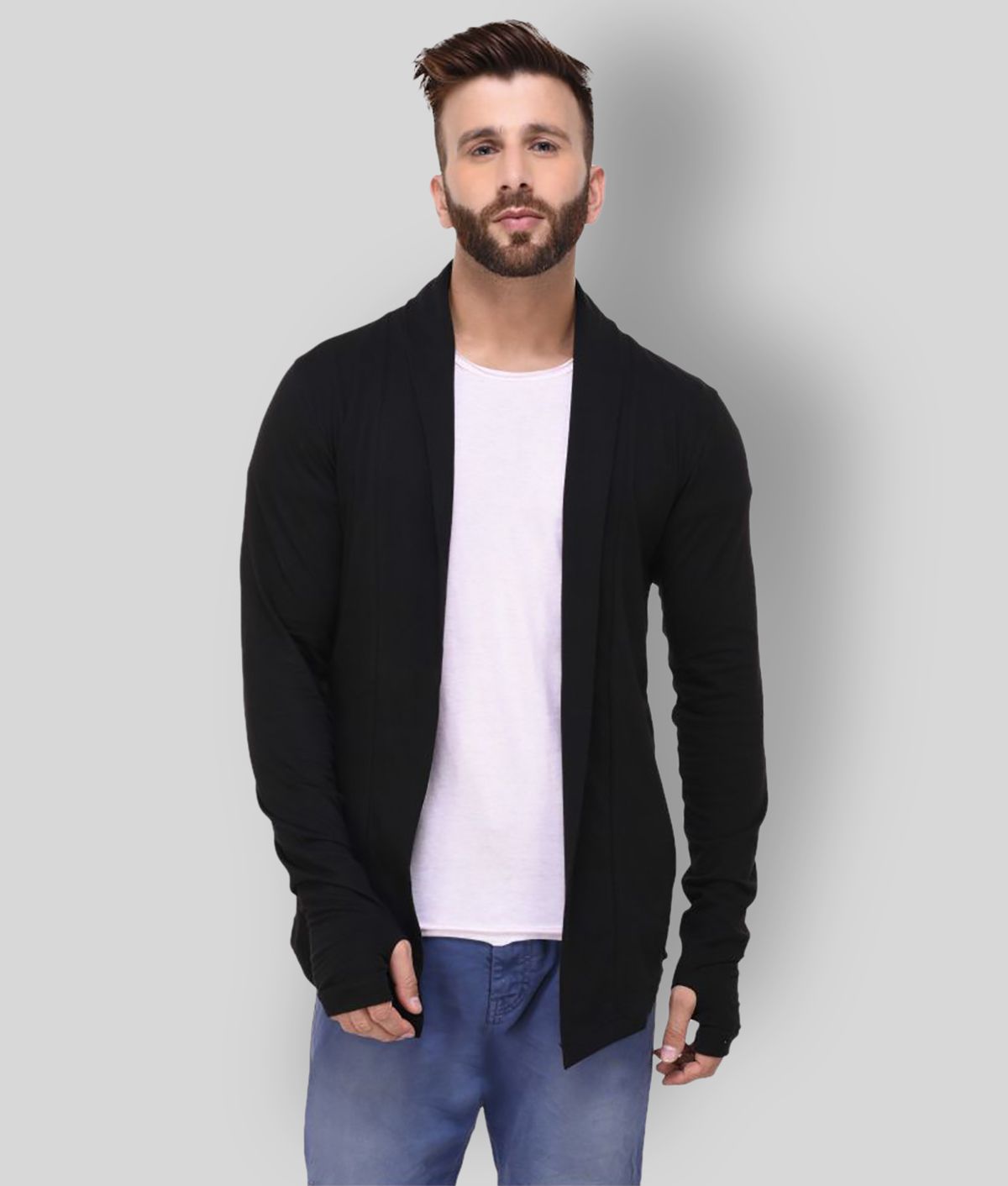     			Rigo - Black Cotton Men's Cardigans Sweater ( Pack of 1 )