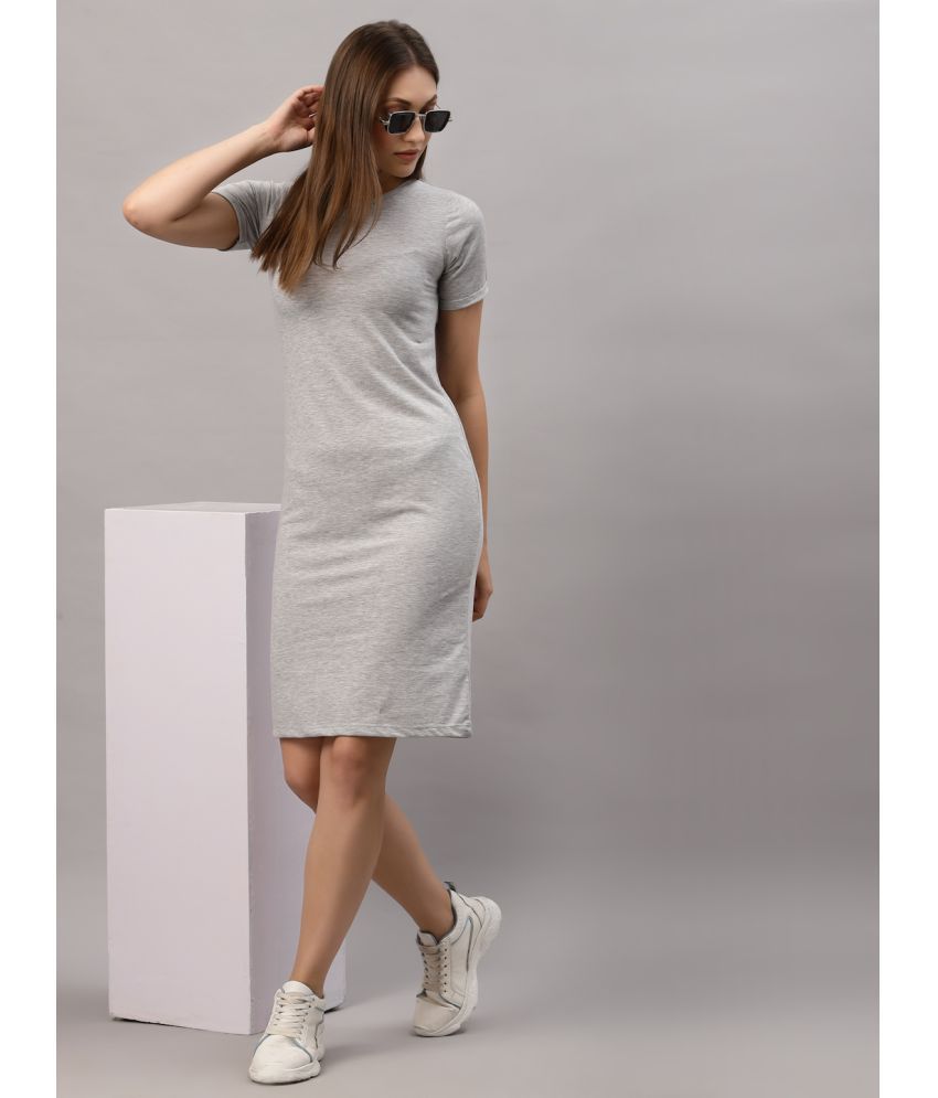     			Rigo - Grey Cotton Women's T-shirt Dress ( Pack of 1 )
