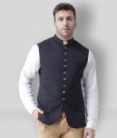 Hangup Navy Cotton Blend Nehru Jacket