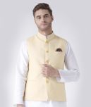 Hangup Yellow Linen Nehru Jacket