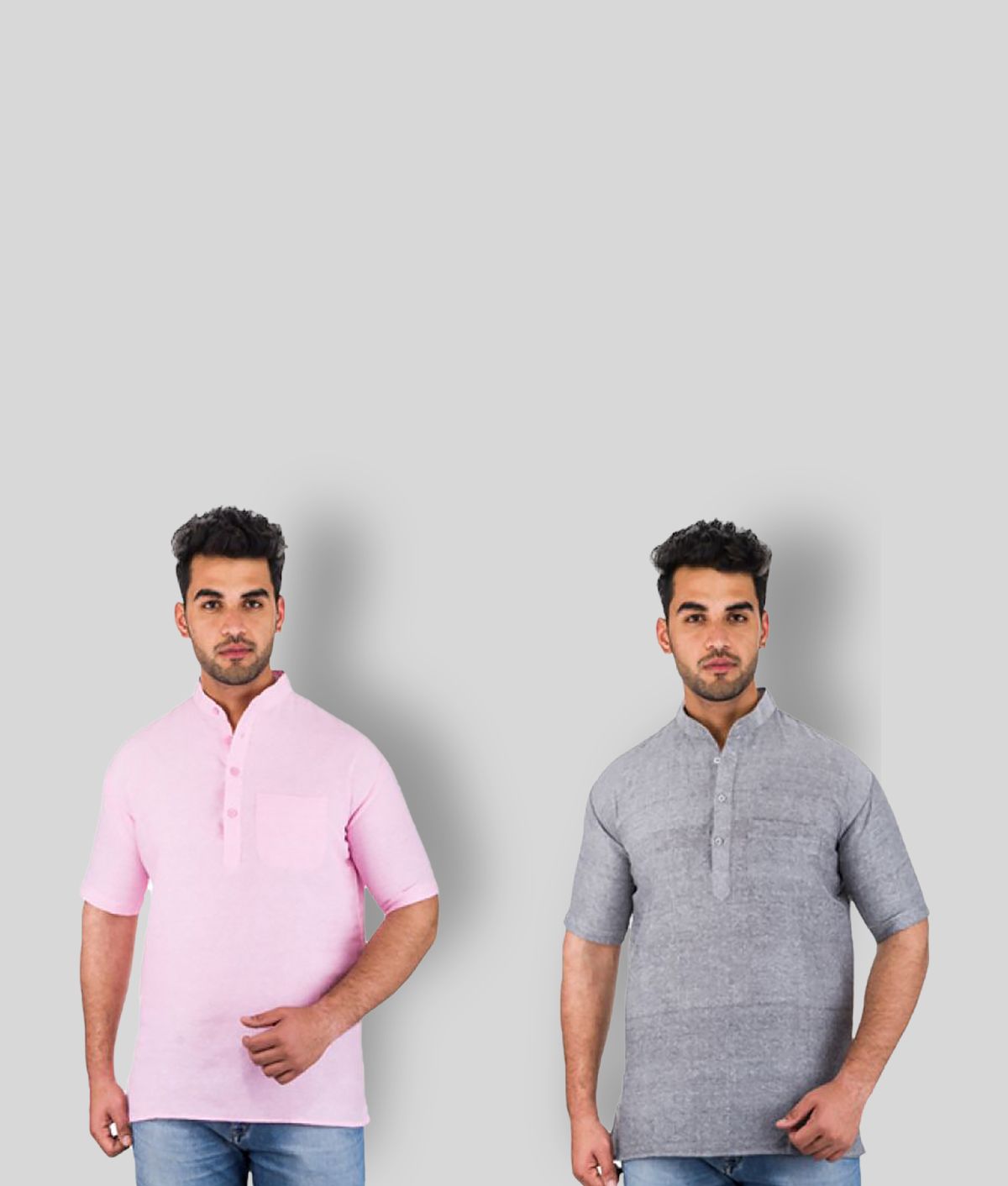     			DESHBANDHU DBK - Multi Khadi Men's Kurta ( Pack of 2 )