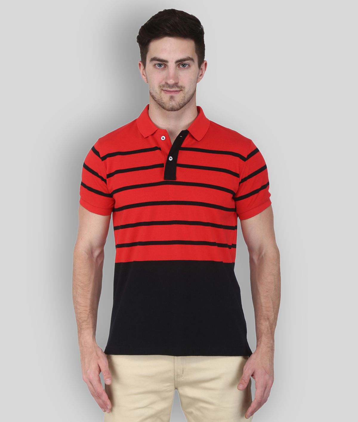     			GENTINO - Red Cotton Blend Regular Fit Men's Polo T Shirt ( Pack of 1 )