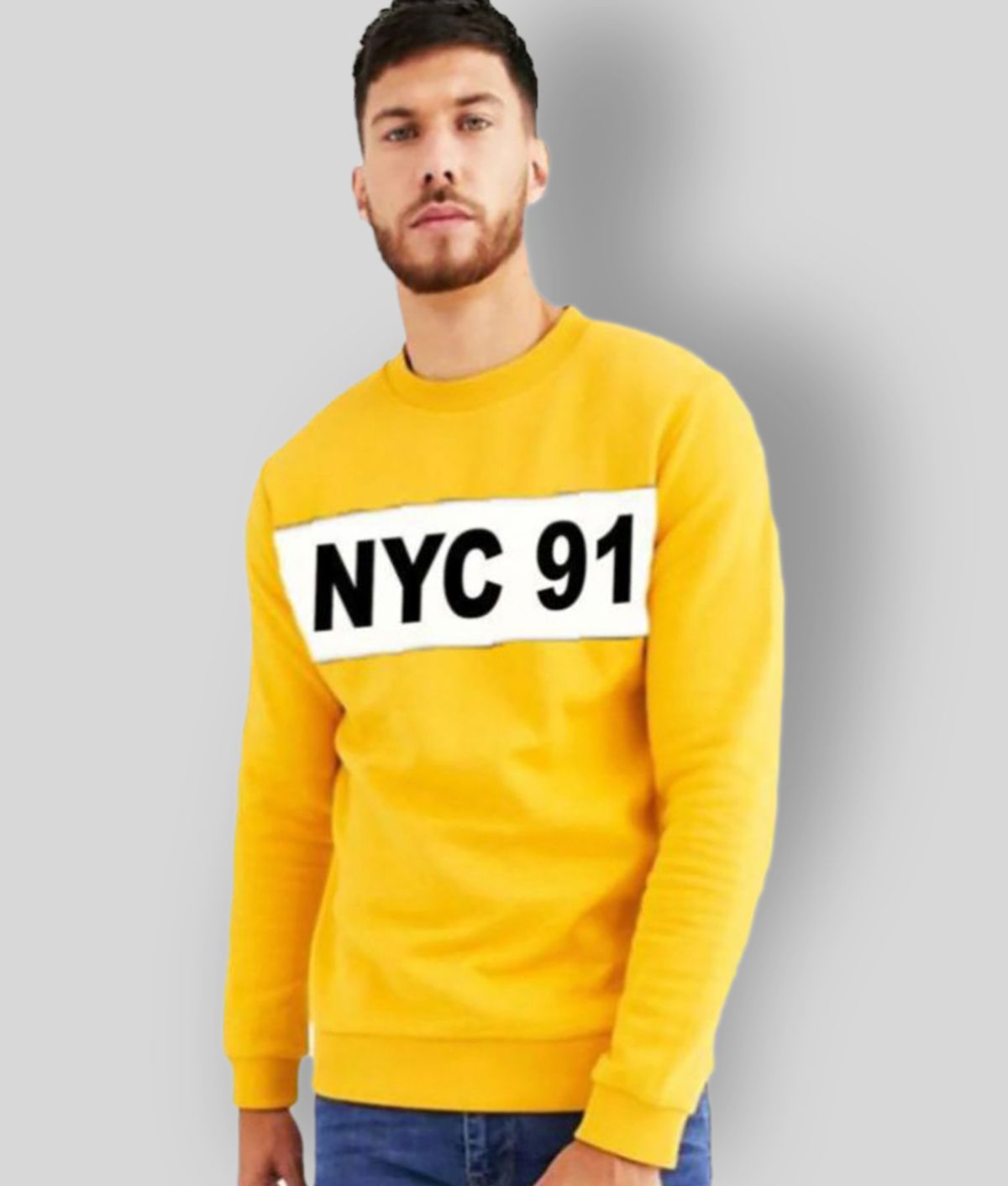     			Leotude Yellow Sweatshirt