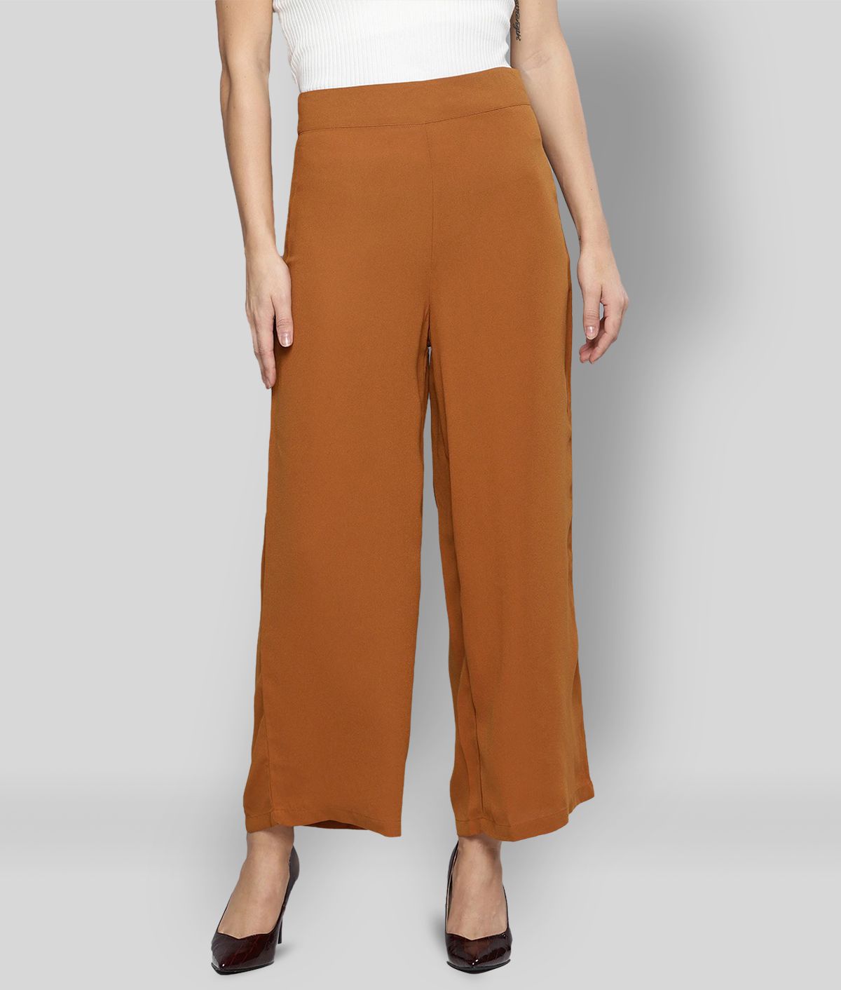     			Rare - Tan Polyester Regular Fit Women's Casual Pants  ( Pack of 1 )