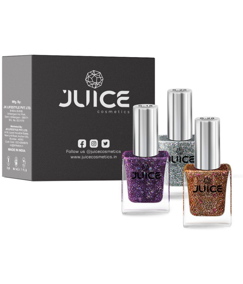    			Juice - Multi Shimmer Nail Polish ( Pack of 3 )