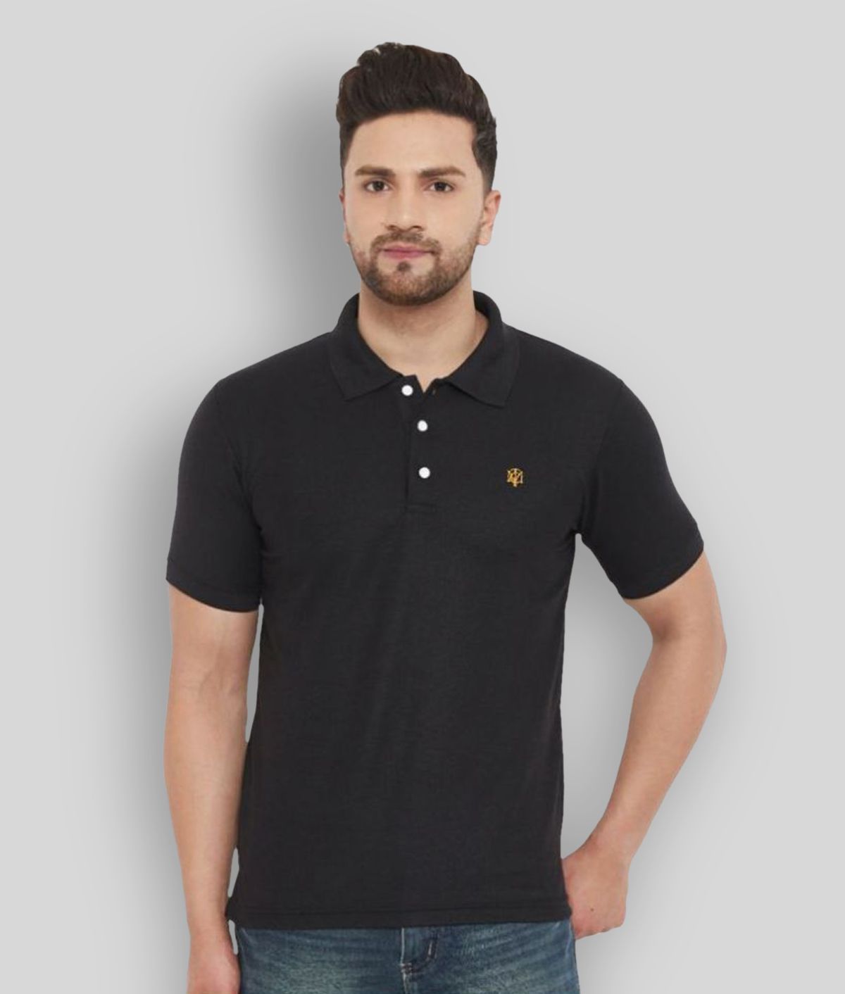     			The Million Club - Black Polyester Regular Fit Men's Polo T Shirt ( Pack of 1 )
