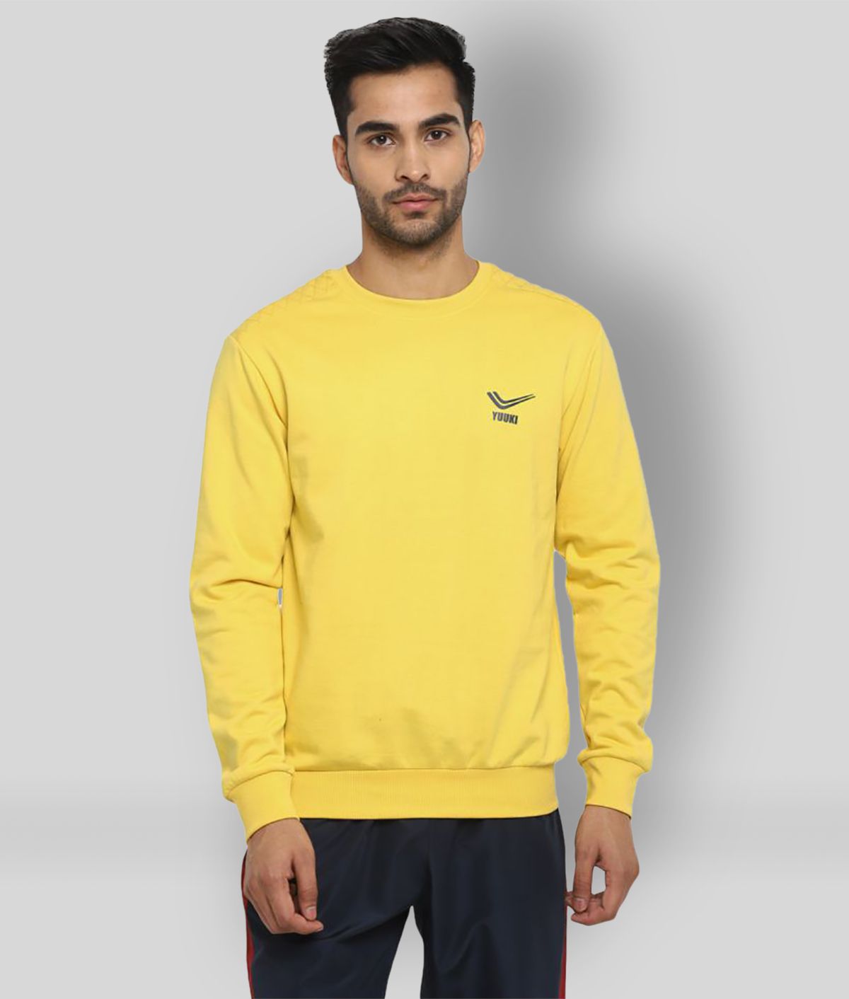 YUUKI Yellow Polyester Sweatshirt