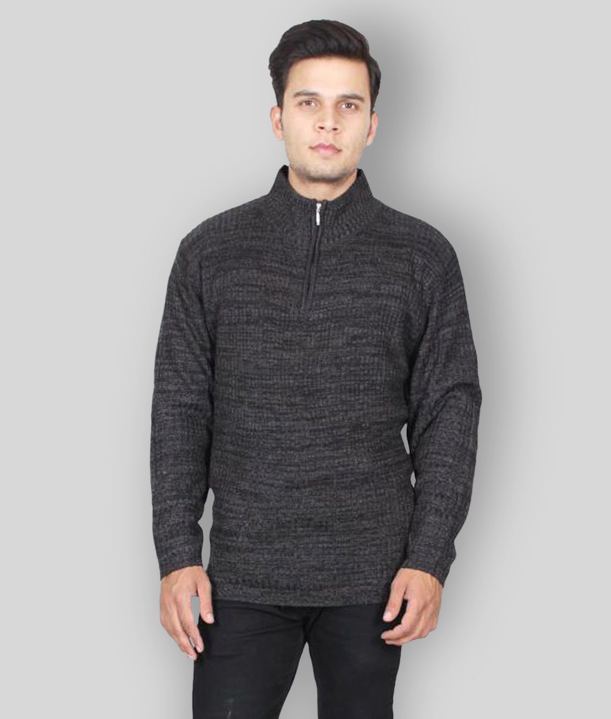     			Kotty Black Stand Collar Sweater