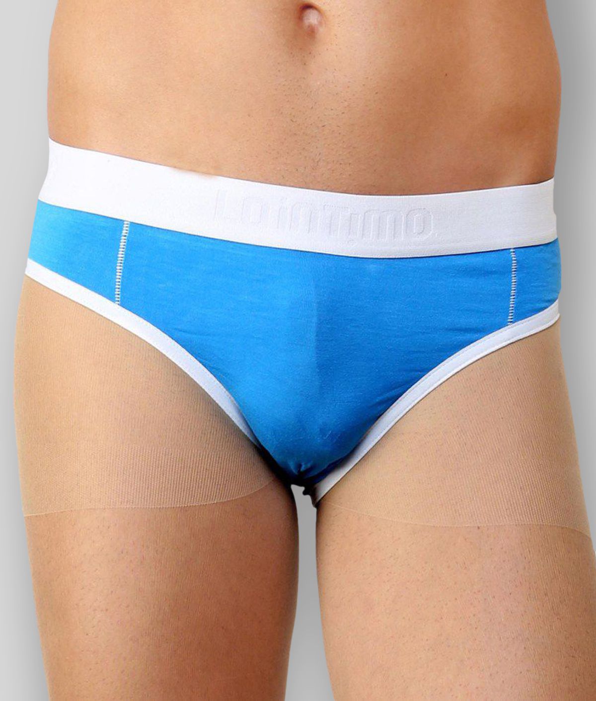     			La Intimo - Blue Cotton Blend Men's Thongs ( Pack of 1 )